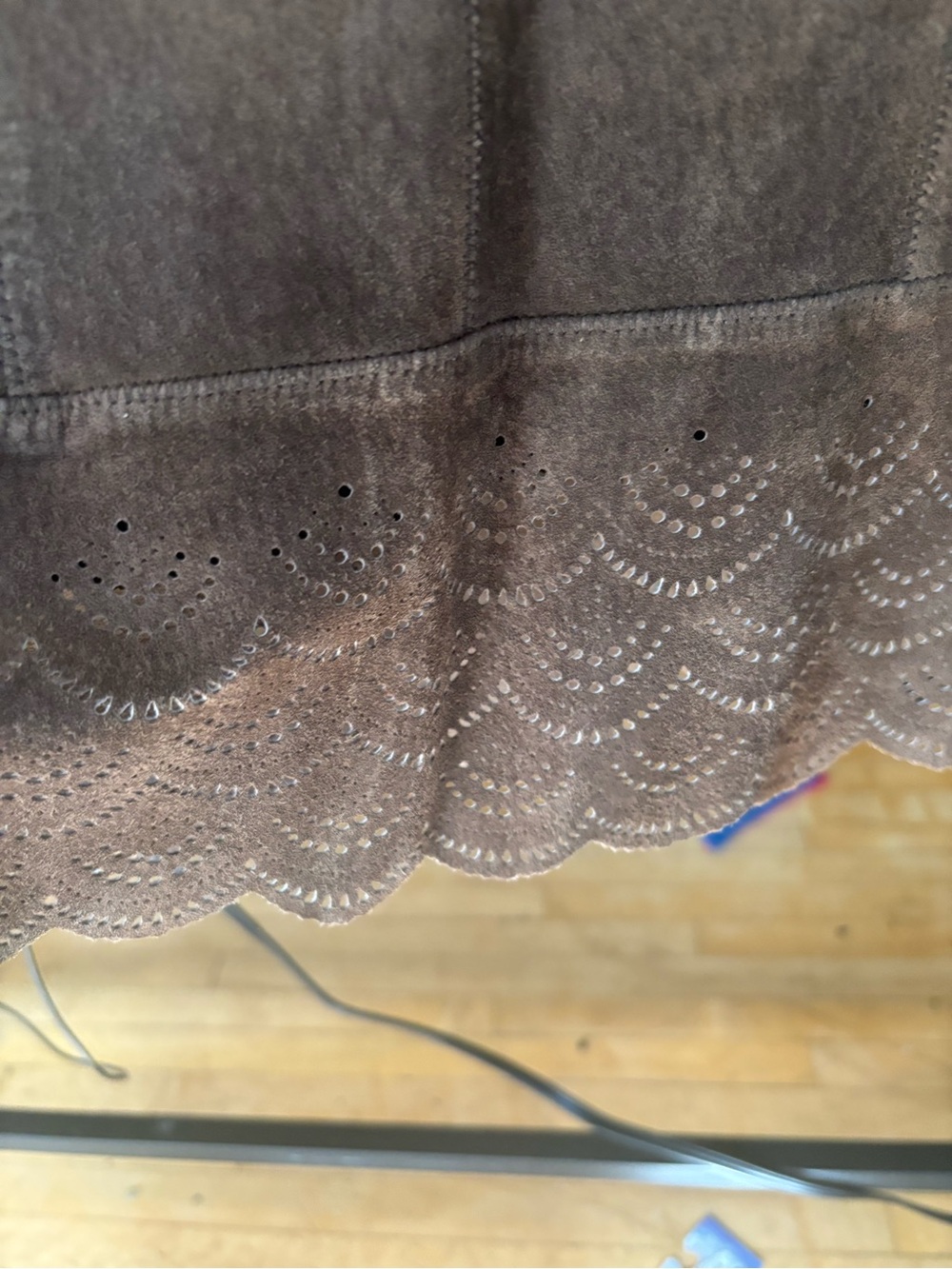 Liz Claiborne Suede Button-Front Women's Jacket - Brown - Picture 3 of 4